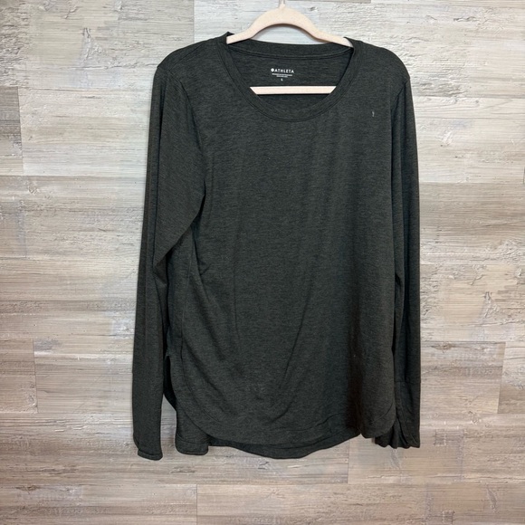 Athleta Uptempo Long Sleeve Top – Heathered Charcoal – Size L - Picture 5 of 5